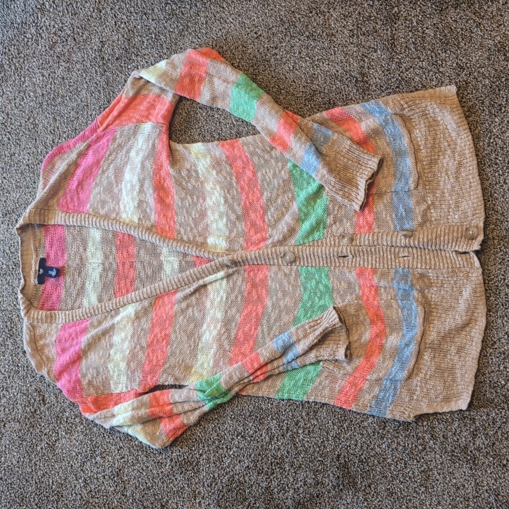 Rainbow Oversized Gap Cardigan
